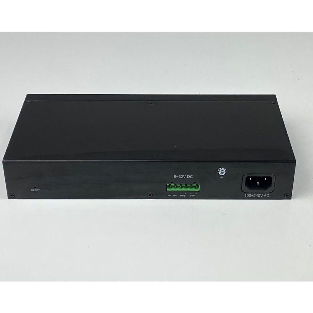 Managed 8 Port 10/100+1-Port 100Base FX Switch & Power Cord Black  AO1530
